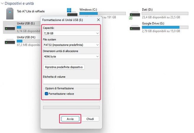 il volume non contiene un file system riconosciuto 7