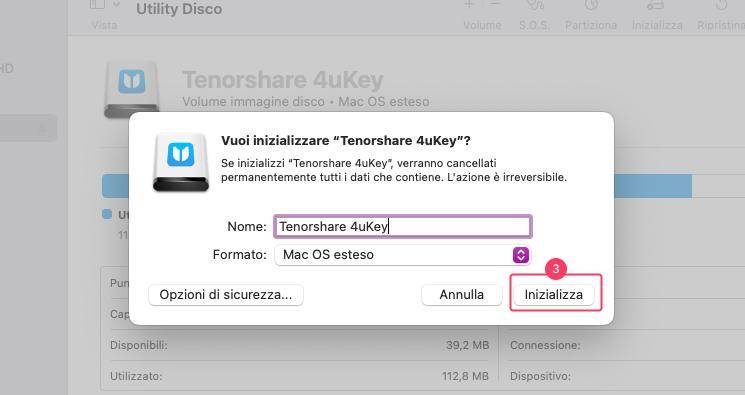 com apple diskmanagement disenter errore 0 8