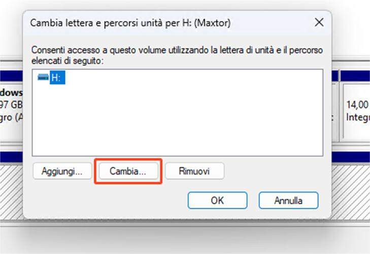 Modifica lettera unità