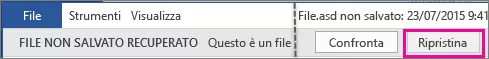 non riesco a trovare un file Word che ho salvato