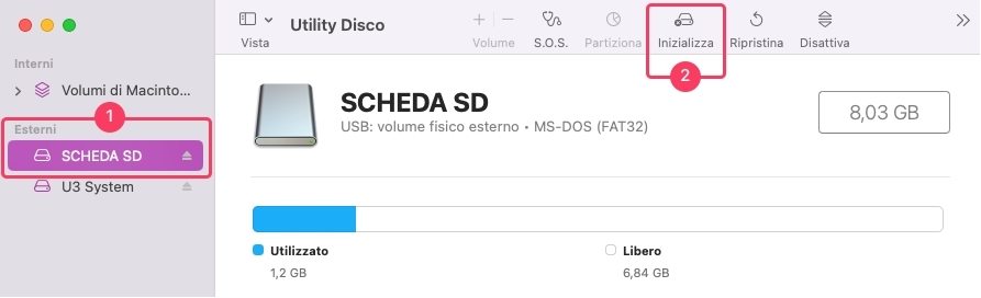 come formattare la scheda sd per la dash camc 5