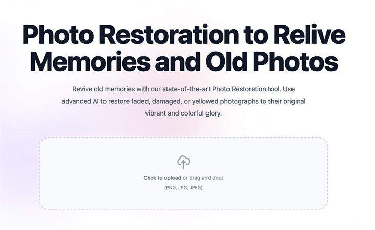 utilizza il ripristino fotografico instasize per ripristinare gratuitamente le vecchie foto online