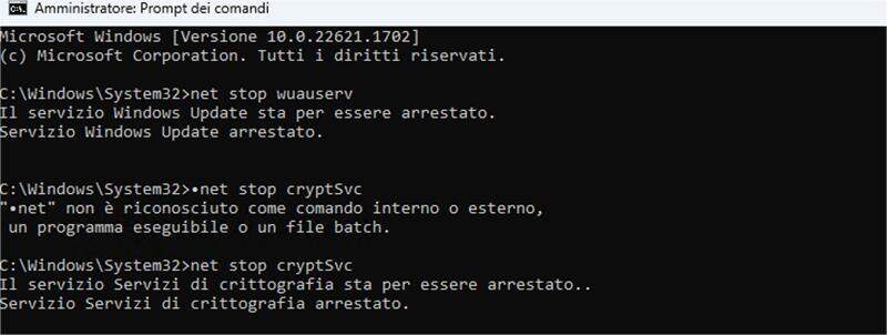 Rinomina e ripristina la cartella