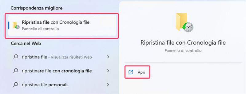 recuperare dal cestino