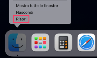 il Finder del Mac che non risponde