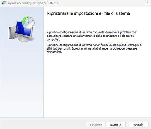 Cliccare su “Avanti”