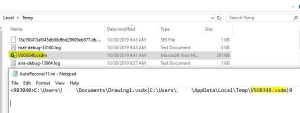 come recuperare file visio non salvato 4