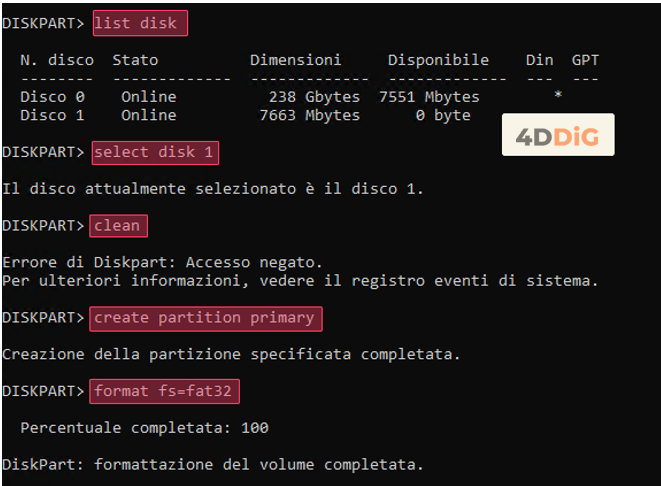 formattare la scheda SD usando Windows Explorer