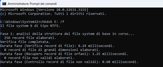 formattare la scheda SD