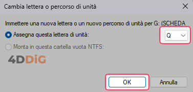 formattare la scheda SD usando cmd