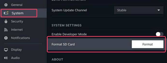 steam deck non riconosce la scheda sd 3