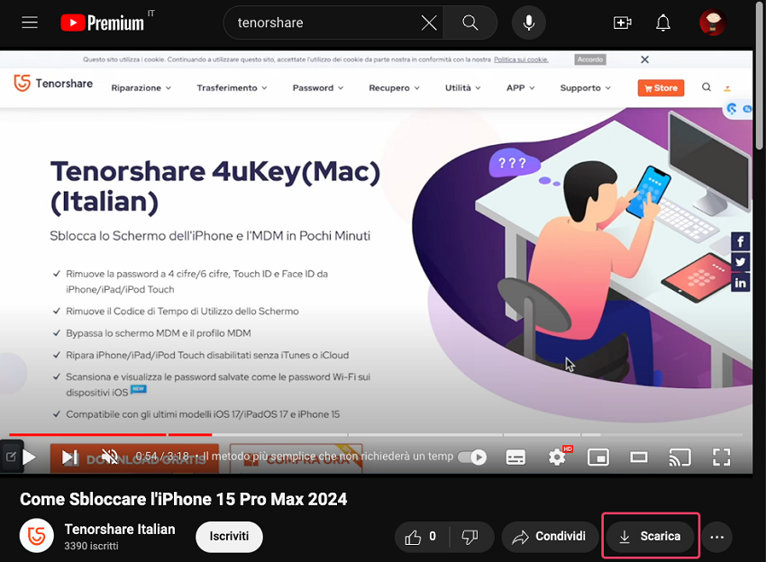 scarica video da YouTube