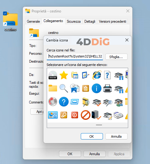 Aggiungi un Nuovo Cestino al Desktop