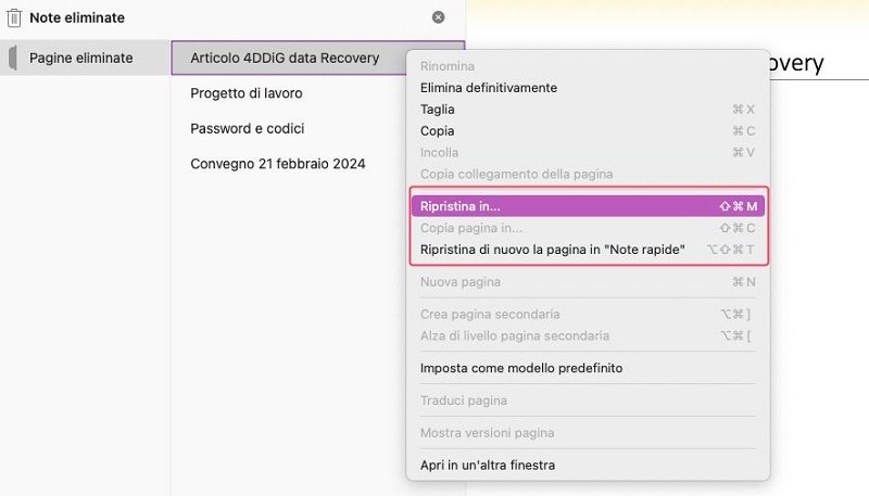 recuperare file onenote cancellati 3