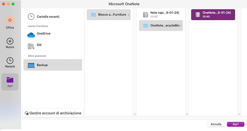 recuperare file onenote cancellati 4