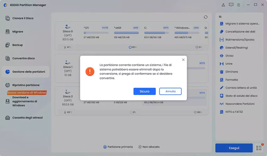 Clicca su Avanti per iniziare