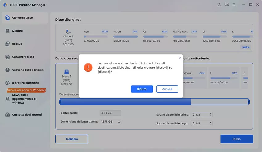 clicca sul pulsante Certo