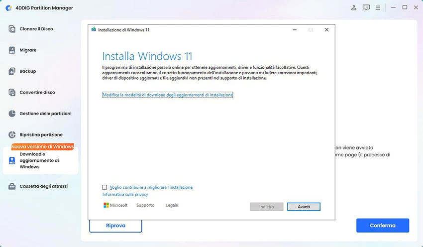bypassare con successo i requisiti di Windows 11