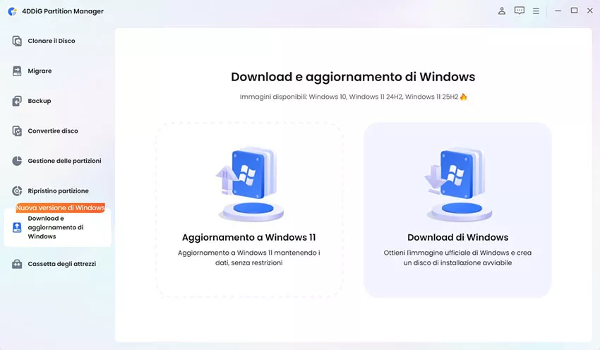 vai al download di Windows