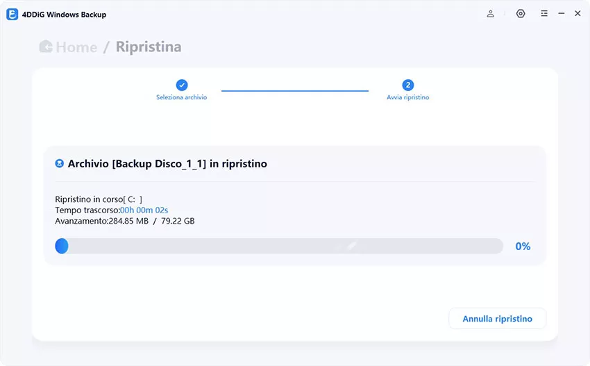 Preparazione per il ripristino del sistema