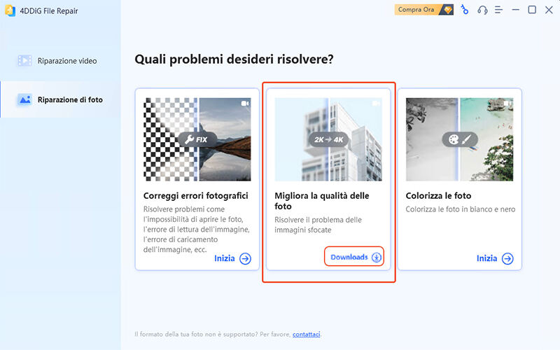 Migliora la qualità delle foto