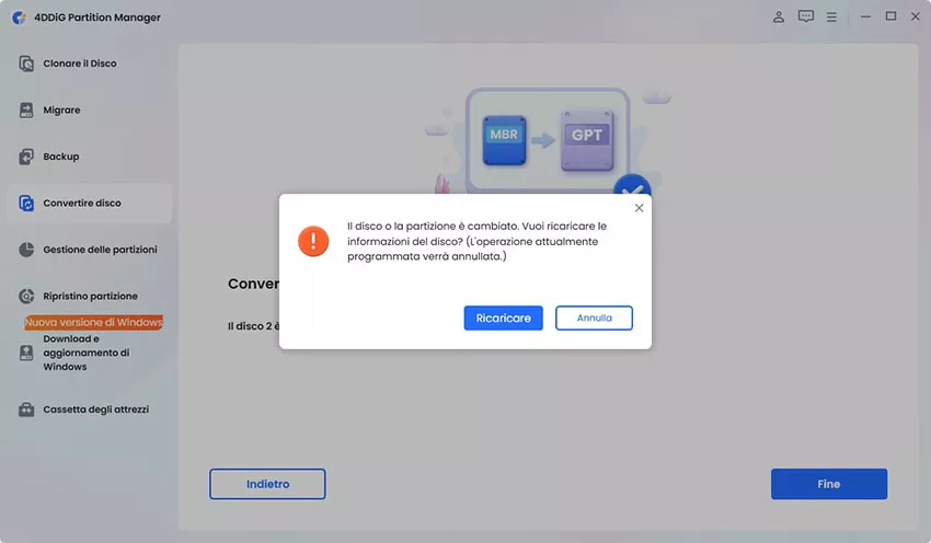 Clicca su Avanti per accedere all'ambiente PE