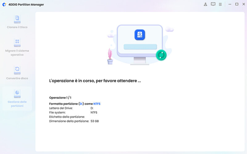 Attendere che il programma