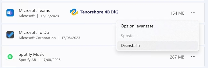 disinstallarle