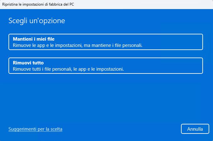 ripristina windows 10