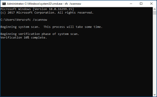 use system file check