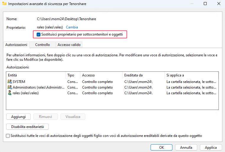 accesso alla cartella di destinazione negato 6
