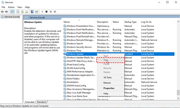 come interrompere aggiornamento Windows in corso