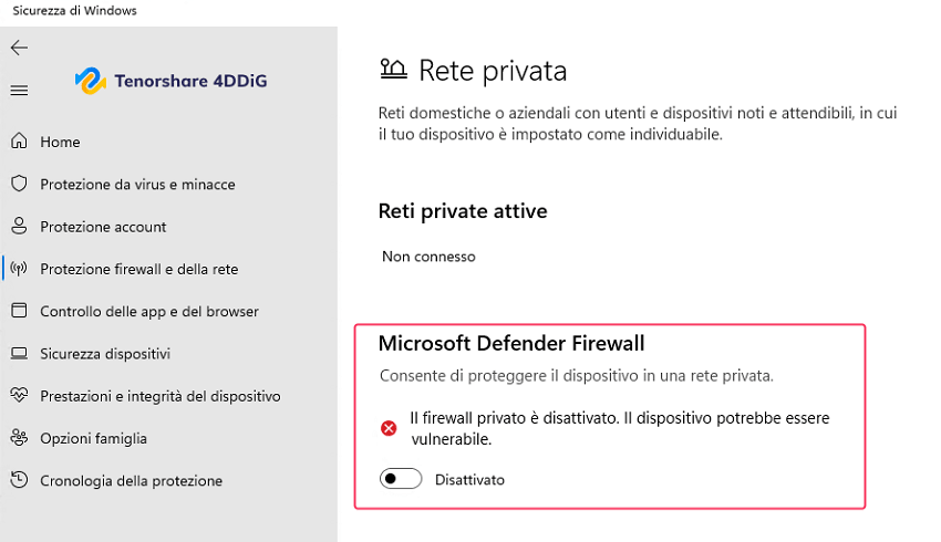 codice errore 0x8007000d