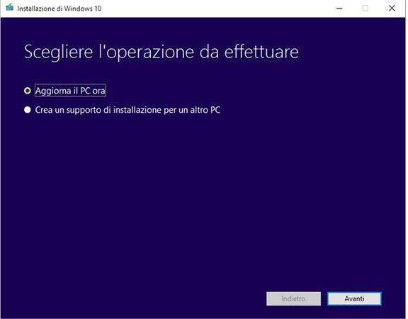 0x80070070 correzione aggiornamento Windows passaggio 2