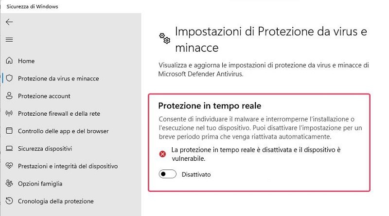 impossibile aggiornare la 8
