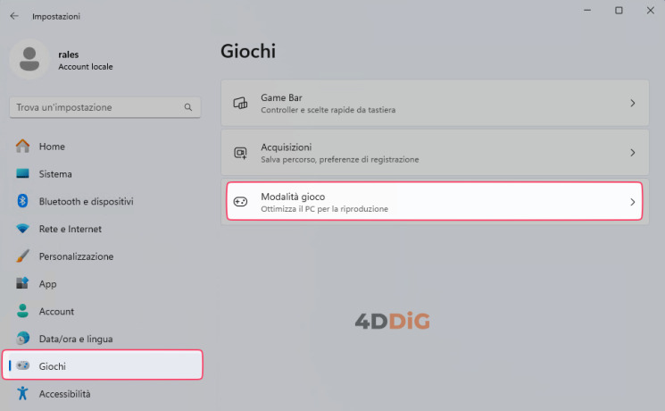 ottimizzare Windows 11 per i giochi