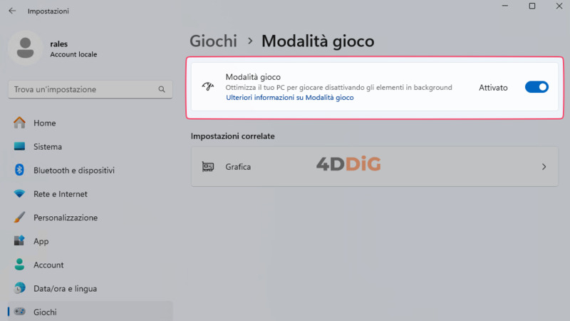 ottimizzare Windows 11 per i giochi
