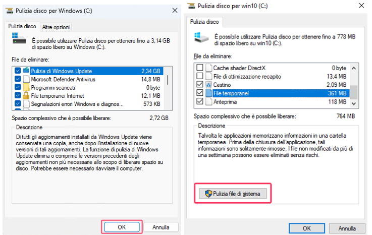 errore durante il tentativo di copia dei file di avvio