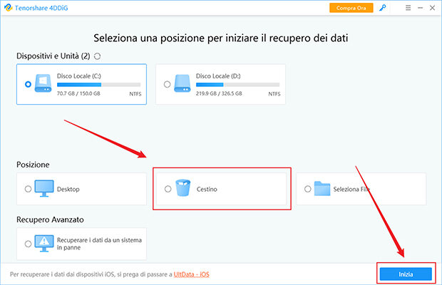 Usare 4DDiG Data Recovery