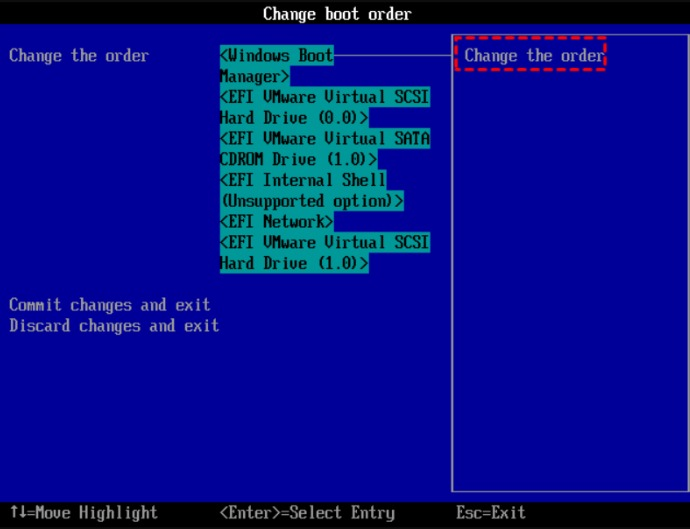 ドライブをリストの一番上に移動