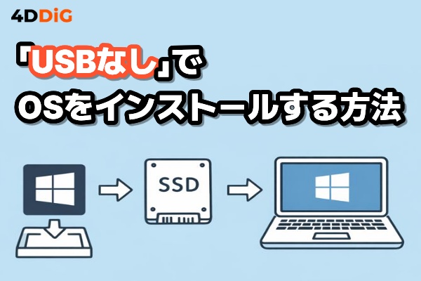 USBなしでSSDにWindowsをインストール