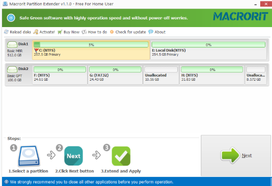 パーティション変更ソフトMacrorit Partition Expert