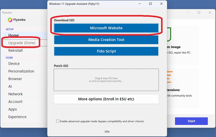 Sélectionner Microsoft Website