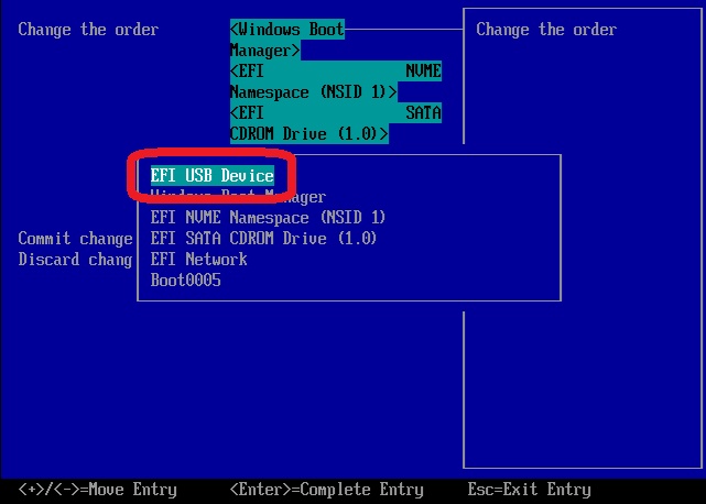 USBデバイスを最優先に設定
