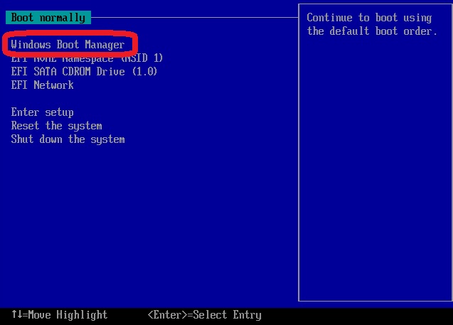Windows Boot Managerを最優先に設定