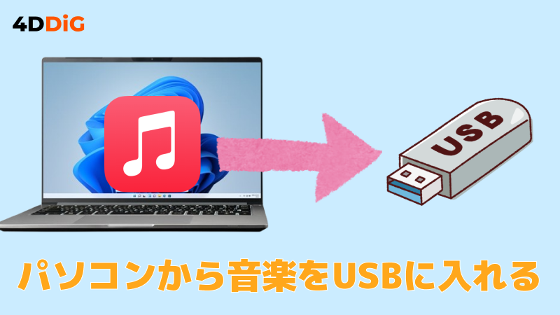 Windows 11/10】パソコンからUSBに音楽を入れる方法