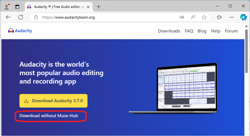 Audacityを再インストール
