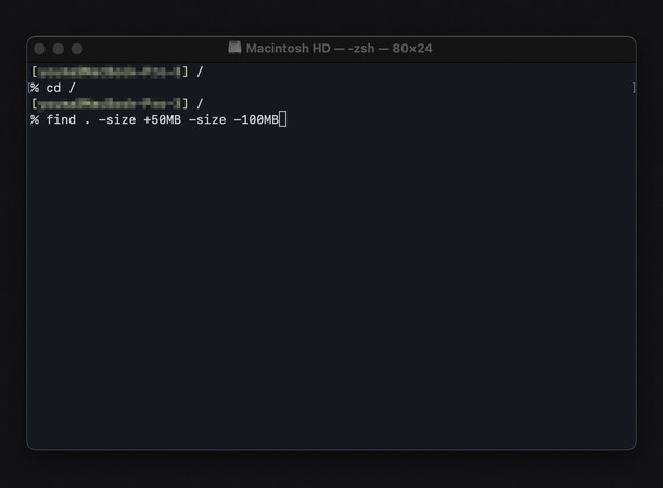 용량 큰 파일 검색 명령어