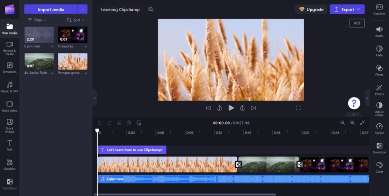 Clipchamp動画トリミングツール