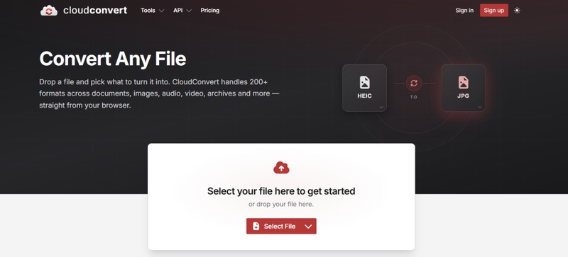 CloudConvertオンライン変換ツール